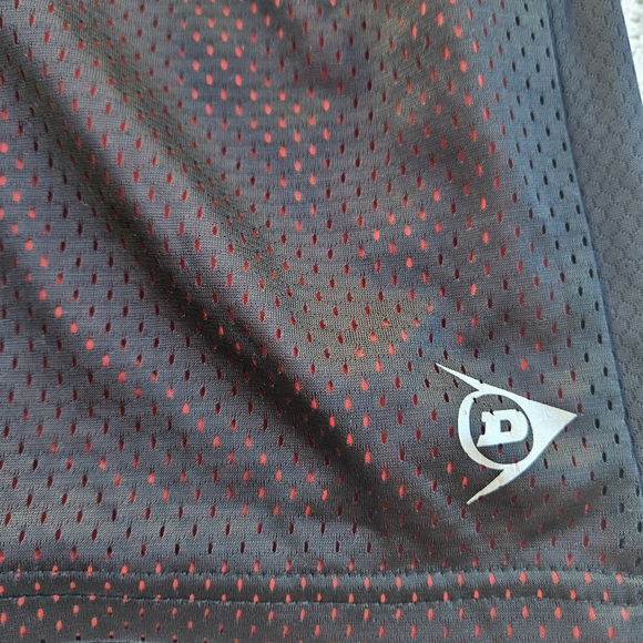 Dunlop Sports Shorts Boys Size Large 14/16 Black Red Quick to Dry Drawstring - Picture 2 of 10